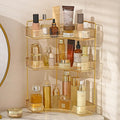 Aveniee Corner Bathroom Counter Organizer, Bathroom Countertop Shelf Makeup Organizer for Vanity Perfume Tray for Corner Storage (3 Tiers, Gold) by Aveniee