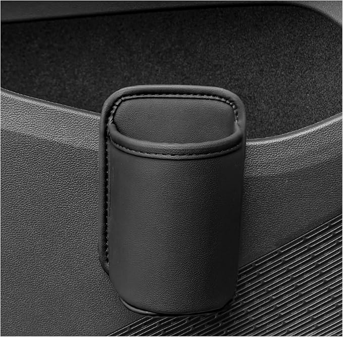 Large Car Door Cup Holders, Clip On Beverage Drink Holder Vehicle Door Storage Organizer, Scratch-Resistant Leather Water Bottle Hanging Holder for SUV Sedan Truck (Black) by Unknown