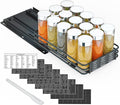 SpaceAid Pull Out Spice Rack Organizer for Cabinet, Heavy Duty Slide Out Seasoning Kitchen Organizer, Cabinet Organizer, with Labels and Chalk Marker, 6.5" W x10.75 D x2.5 H, 1 Drawer 1-Tier by SpaceAid