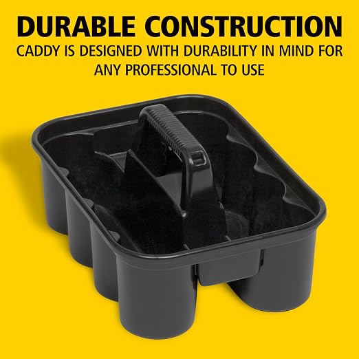 Rubbermaid Commercial Products Deluxe Carry Caddy for Take-Out Coffee/Soft Drinks Postmates/Uber Eats/Food Delivery Cleaning Products Sports/Water Bottles Black - Image 2