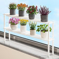 Expandable Kitchen Sink Organizer Window Shelf for Plants Stackable Narrow Shelves Kitchen Countertop Holder Mesh Design (2, White (Depth 3.54")) by WOCHUANGSI