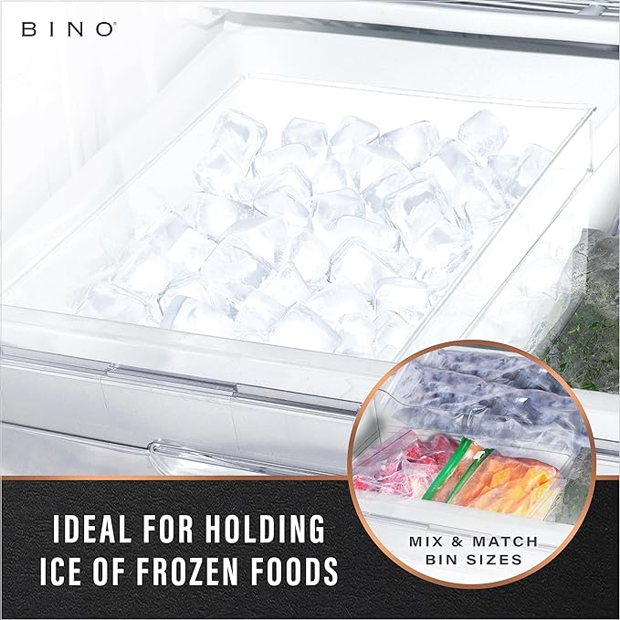 BINO | Plastic Storage Bins, Medium - Deep | THE HANDLER COLLECTION | Multipurpose Organizer Bins | Kitchen Pantry Organizers and Storage | Clear Containers for Organizing Home | Freezer Organizer - Image 6