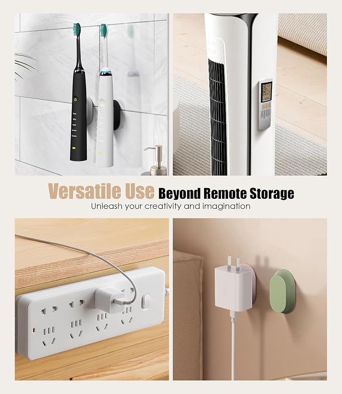 Magnetic Remote Control Holder Wall Mount for TV/Fan-5 Colors | No Drill Self-Adhesive TV Remote Holder for Bed, Silicone Remote Caddy, Bedside Organizer, RV Accessories - Image 6