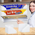Skywin Adhesive Foil and Plastic Wrap Organizer White, Fits Box Width up to 2.16/55mm Aluminum Foil Organization and Storage – Aluminum Foil Heavy Duty Holder Aluminum Foil Dispense by Skywin