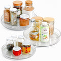 NOSTALGIQ 3-Pack Lazy Susan Organizer | Rotating Pantry Organizers and Storage | Clear Lazy Susan for Table Top, Cabinet Organizer, Perfume Organizer, Spice Rack Organizer (9", 10", 11") by NOSTALGIQHOME