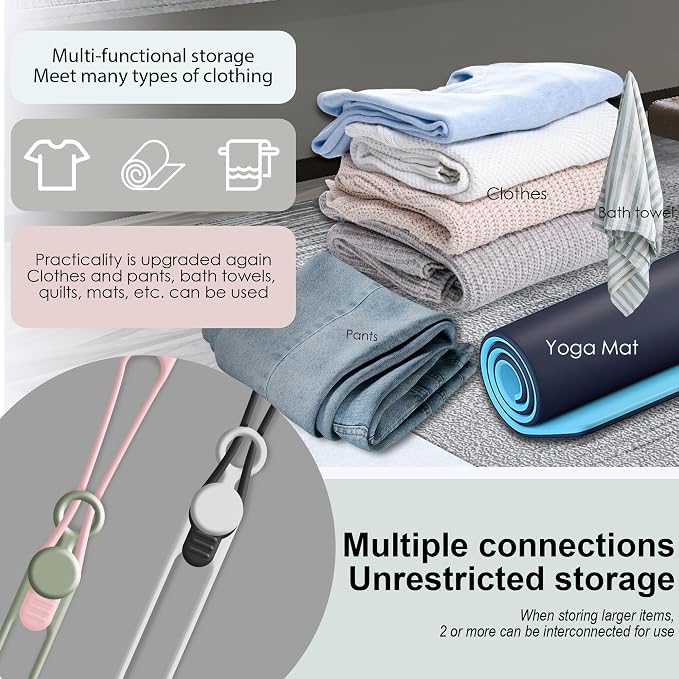 24Pcs Silicone Cable Ties, Cord Organizer Cable Management-Multi | Reusable Cord Ties for Electronics, Office Desk Accessories, Home Travel Essentials, Easy to Use, 4.2 Inch-4 Colors - Image 4