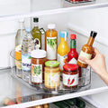 Lazy Susan 360°Rotating Organizer for Refrigerator,13.5“ x 8.5”,Drink Organizer for Fridge,Cabinet, Pantry,or Kitchen Countertop,Organize Condiments, Cans, Beverages,Clear,1 Pack by Unknown