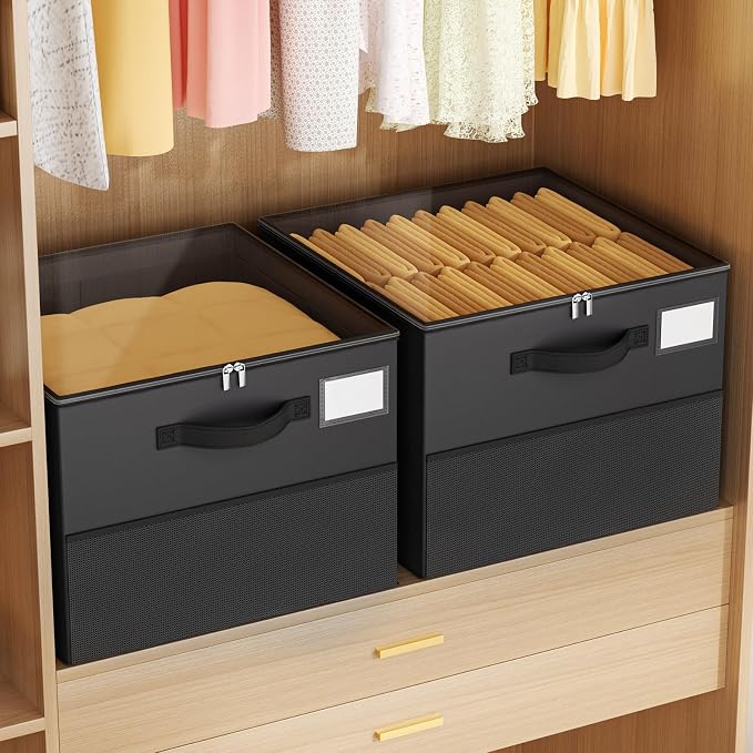 Large Reinforced 2 Pack Shoe Organizer for Closet with Adjustable Dividers | Customizable Compartments for Sneakers, Boots, Heels, Sandals, Clothes, Towels and Toys, Versatile Cube Storage Organizer - Image 9