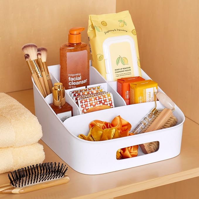 YouCopia ShelfBin Adjustable Snack Bin, BPA-Free Divided Storage Basket for Kitchen Pantry Organization, One Size, Speckled White - Image 7