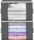 90L Large Storage Bags, 2 Pack Clothes Storage Bins Closet Organizers | Foldable Storage Containers, with Reinforced Handle, for Clothing, Blanket, Comforters, Bed Sheets, Pillows and Toys by BuddingJoy-BuildaJoyfulLifeforYou