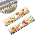 Bimkole 2 PCS Faucet Absorbent Mat, Kitchen Faucet Sink Splash Guard Wraparound Cloth Pads Drip Catcher for Sink Faucet for Kitchen Bathroom Faucet, Colorful Faucet Mat, 15 x 4 Inch Flower A5 by Bimkole
