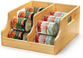 Yesland Bamboo Soda Can Organizers, Can Holder and Drink Dispenser for Kitchen, Countertop, Pantry Organizer Bins for Soda, Pop, Drinks, Beer, Water Bottles, Holds 26-28 Cans by Yesland