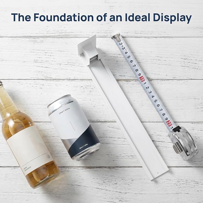 Homoyoyo 4pcs Beverage Organizer Shelf Pusher Glide Shelf - Smooth Spring Loaded Drink Dispenser for Supermarket Convenience Store Shelves Cooooler DisplayAdjustable Auto-Push Device - Image 4