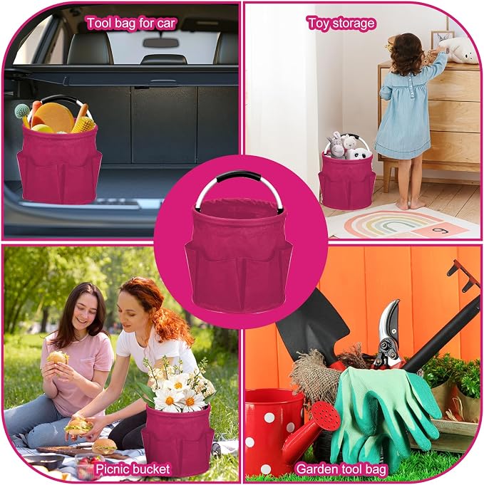 17L Cleaning Caddy for Cleaning Supplies with Handle,Cleaning Supplies Organizer Bucket for Home Garden - Image 7