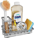 SWTYMIKI Sink Caddy Sponge Holder - Kitchen Sink Organizer with High Brush Holder for Countertop to Hold Dish Soaps and Sponges, Stainless Steel, Gray by SwtyMiki-TidyHomeSweetLife