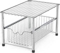 Deco Brothers Stackable Under Sink Organizer with Sliding Basket, Chrome by DecoBrothers