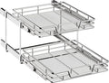 2-Tier Kitchen Cabinet Pull Out Shelf and Drawer Organizer Slide Out Pantry Storaqe Basket in Multiple Sizes (20" Wx 21" D,) by Unknown