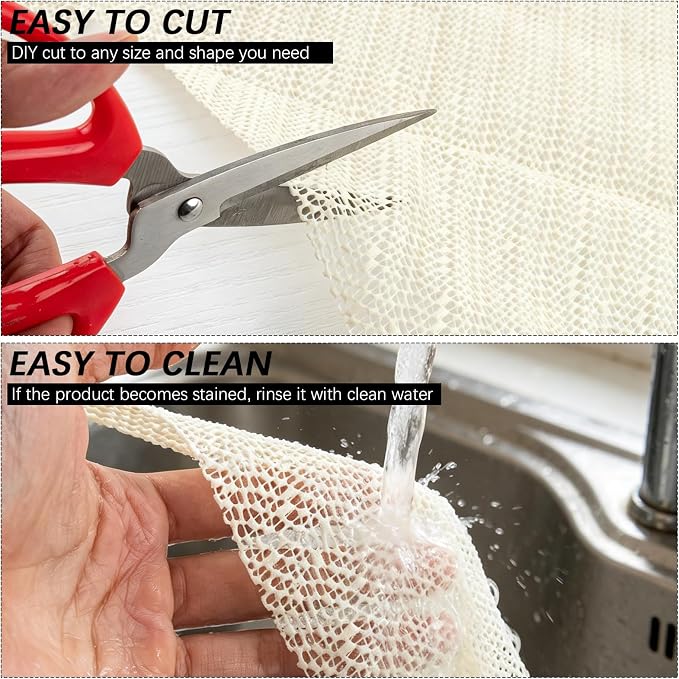 Lazy Susan Shelf Liner Circle Kitchen Liners Non Adhesive Kitchen Cabinet Liners Non Slip Non Skid Fridge Mats for Drawer Refrigerator Pantry Sink Cupboard Storage(26 inches), Brown - Image 3