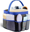 Mesh Shower Caddy Portable - 9 Pockets for College Dorm Room Essential | Large Capacity Mesh Shower Caddy with 9 Pockets, Portable Hanging Toiletry Bag for College Dorm, Gym, Camping and Beach by Attmu