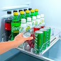 New Design Self Pushing Drink Organizer for Fridge - 5 Rows, Holds 25 Cans | Soda Can Organizer for Refrigerator With Larger Pusher and Stopper Height to Avoid Overtopping of Beverages by SIPSORT