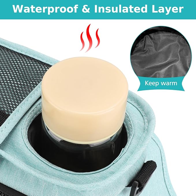 Accmor Universal Stroller Organizer with Insulated Cup Holder Detachable Phone Bag and Shoulder Strap,Stroller Bag Caddy Organizer for Uppababy, Baby Jogger, Britax Strollers - Image 8