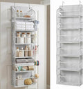 Over the Door Organizer, 6-Tier, 100D Fabric Transparent 1pc | Over the door shoe organizer, 50 lbs capacity, 12 side mesh pockets, 100D extra thick fabric, Closet & entryway storage by HomeluxTheory