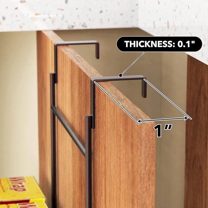Simple Houseware Over Cabinet Door Mesh Organizer, Mesh Bronze | 12.5" W x 3.75" D x 18" H - Image 6