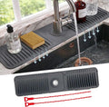 Faucet Mat for Kitchen Sink – 24 Inch Silicone Sink Splash Guard with 2 FREE Drain Cleaning Rods, Food-Grade Kitchen Faucet Mat, Self-Draining Countertop Protector for Kitchen & Bathroom by Unknown