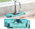 Kitchen Sink Splash Guard Faucet Mat -2 PC Super Absorbent Fast Drying Mat Sink Gadgets-Splash Guard Behind Faucet Drip Catcher for Kitchen, Bathroom,Sink Mat, Dish Drying Mat, Bathroom(15" X 5.5" ) by THIDEAPE
