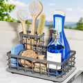 Kitchen Sink Organizer, Large Sink Caddy with Sponge Holder & Diatomite Mat | Cleaning Supplies in One Place, Kitchen Countertop Organizer, Home Essentials, Brush Holder, Quick Dry Tray, Fewer Puddles by HOKEMOM