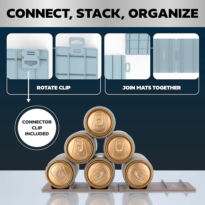 Cooks Innovations 2 Pack Drink Organizer for Fridge Modular, Soda Can Refrigerator Organizers and Storage, Beer-Wine-Water Bottle Holder, Durable Non-Slip Anti-Roll - Image 3