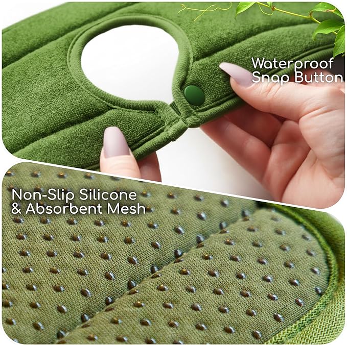 Ternal Original SINKMAT 24in XL Faucet Splash Guard Extra Long Microfiber Sink Drip Catcher Mat Non Slip Countertop Protector Drying Pad Kitchen Bathroom RV Machine Washable [Moss Green] - Image 4