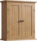 ChooChoo Bathroom Wall Cabinet with 2 Doors, Over The Toilet | 8.8"D x 21.1"W x 24"H, Medicine Cabinet, Adjustable Shelves, Cupboard, Natural by ChooChoo