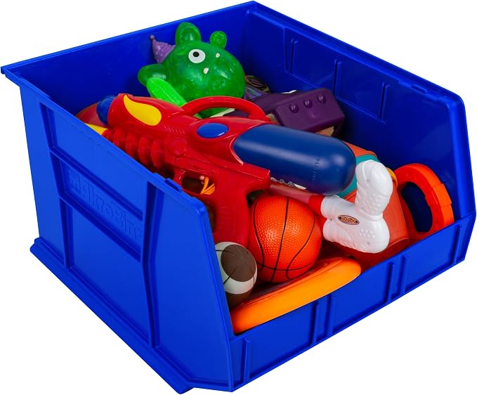 Akro-Mils 30270 AkroBins Plastic Storage Bins, 18"x16"x11", Blue, 3-Pack | Space-Saving Stackable Bins for Garage, Pantry, Craft Organization - Image 7