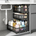 Under Sink Organizer,3-Tier Thickened Metal Pull out Cabinet OrganizerShelf | Height Adjustable Slide out Storage Drawer Rack for under sink organizer bathroom Kitchen,Laundry Room & Pantry by Unknown