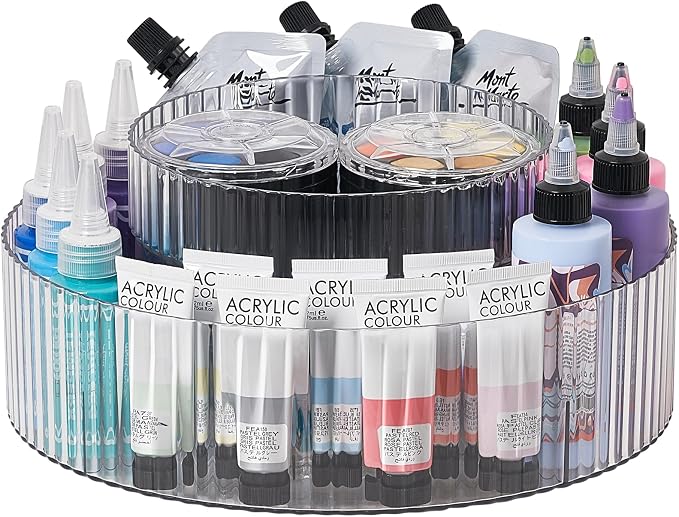 Plastic Lazy Susan Organizer,2 Tier Rotating Storage Turntable for Cabinet Clear Spice Rack,Makeup Spinning Organizer,Countertop Organizer for Kitchen,Pantry,Bathroom,Office - Image 8