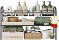 Under Sink Organizers and Storage,Expandable under cabinet organizer Shelf | 2 tier expandable shelf for kitchen,bathroom,4 Removable ABS Panels and 4 Baskets,Adjustable partition height,20.7-32.3" W by NETELOfficial