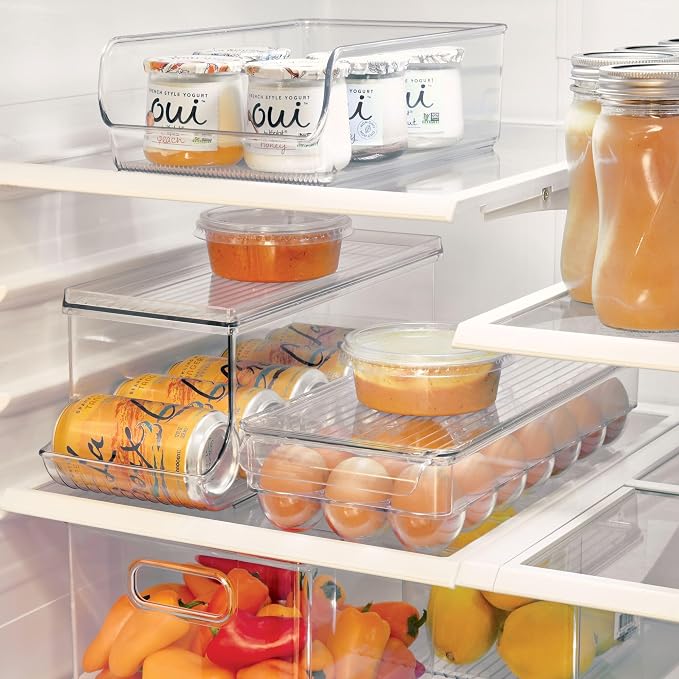 iDesign Clear Plastic Egg Holder for Fridge with Lid, 2-Pack | 21 Egg Storage Capacity, Container Organizer Bin - Image 6