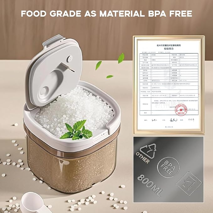 15oz Coffee Canister, Airtight Storage Container, 1300ml | Food Storage Container with Magnetic Scoop, Kitchen Jar for Grounds, Beans, Tea, Sugar, Flour, Cereal - Image 6