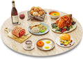 ZL ZELing 35.4" Lazy Susan Turntable – 360° Sinteredstone Silent Anti-Slip Turntable, Table Top Centerpiece for Kitchen, Pantry, Spice Rack, Refrigerator & Dining Table, Beige by ZLZELing