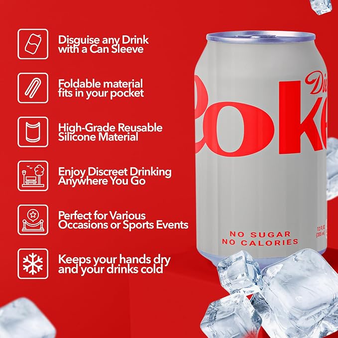BeerSkin Silicone Can Covers 12 oz (355 ml) - Soda Can Cover - 3 Pk | Silver Diet, Reusable, Travel, Camping, Beach Days, Outdoor Parties, Fun Beverage Accessories, Gift for Outdoor Lovers - Image 7