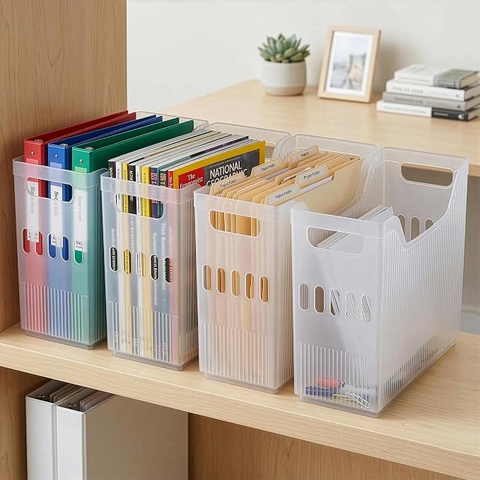 BINO | Plastic Storage Bins, Medium - 2 Pack | THE CANYON COLLECTION | Clear Storage Bins for Organization | Clear Containers for Pantry | Fridge & Freezer Organizer Bin | Cabinet & Pantry Organizers - Image 4