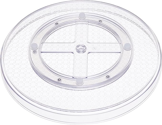 Amazon Basics Clear Lazy Susan Turntable Organizer for Organization, 12-Inch (Pack of 8) - Image 4