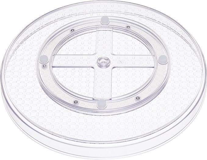 Amazon Basics Clear Lazy Susan Turntable Organizer for Organization, 12-Inch, 2-Pack - Image 4