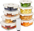 HOLDN’ STORAGE Food Storage Containers With Vacuum Sealing, Set of 8 | Glass Containers, One Electronic Pump, Keep Food Fresh Longer, BPA-Free Glass, Leak-Proof, Ideal for Meal Prep, Marinating by HOLDN%E2%80%99STORAGE