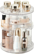 Clear Rotating Makeup Organizer,8 Adjustable Layers Vanity Organizer Skincare Storage,Cosmetic Display Case 360° Stabilizly Spinning Multi-Function Storage for Bathroom and Bedroom Countertop by vacane