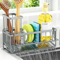 Sponge Holder for Kitchen Sink, Kitchen Sink Caddy, Kitchen Sink Sponge Holder, Dish Sponge Holder, Kitchen Sink Organizer for Sponge, Dish Brush, Scrubber(9.65" x 3.74" x 6.3", Gray) by OERPHO