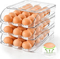 SMRCAD 54-Egg Dispenser with Silicone Bumpers, Auto-Rolling, Stackable | BPA-free food-grade PET | Stackable with lid | Built-in handle | 11.92"L x 8.85"W x 7.9"H | Hand wash only by SMRCAD