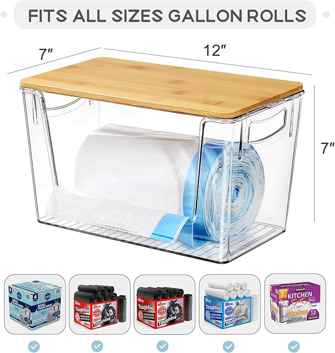 Pantry Organizers Storage, 2 Pack Large Clear Storage Bins for Onion, Potato, Garlic, Canned Food, Organizer Bins for Under Sink, Kitchen, Countertop, Bathroom - Image 2