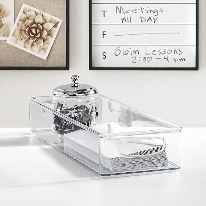 iDesign Slim Extra Long Clear Storage Bin, 4-Pack | Narrow, Stackable, Kitchen or Pantry Organizer - Image 6